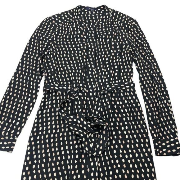 MADEWELL Paintdot Print Shirt Dress Sz XS Black - Picture 5 of 8